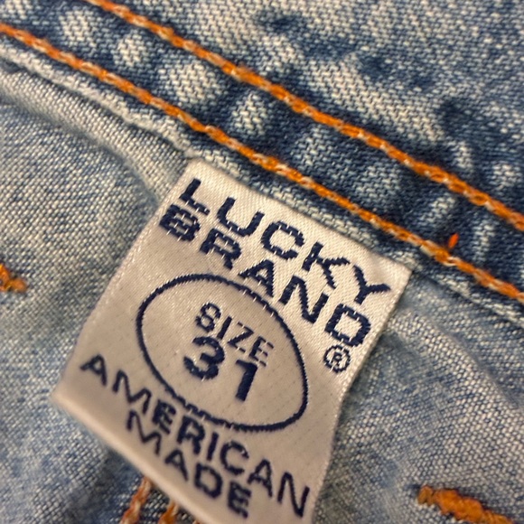 Rare Vintage Baggy Lucky Brand Light Blue Painters Style Jeans 31 - Picture 9 of 10